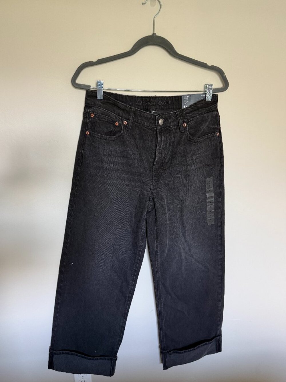 American Eagle High-Rise Stretch Stovepipe Jeans | Black Blaze | NWT | Size 8